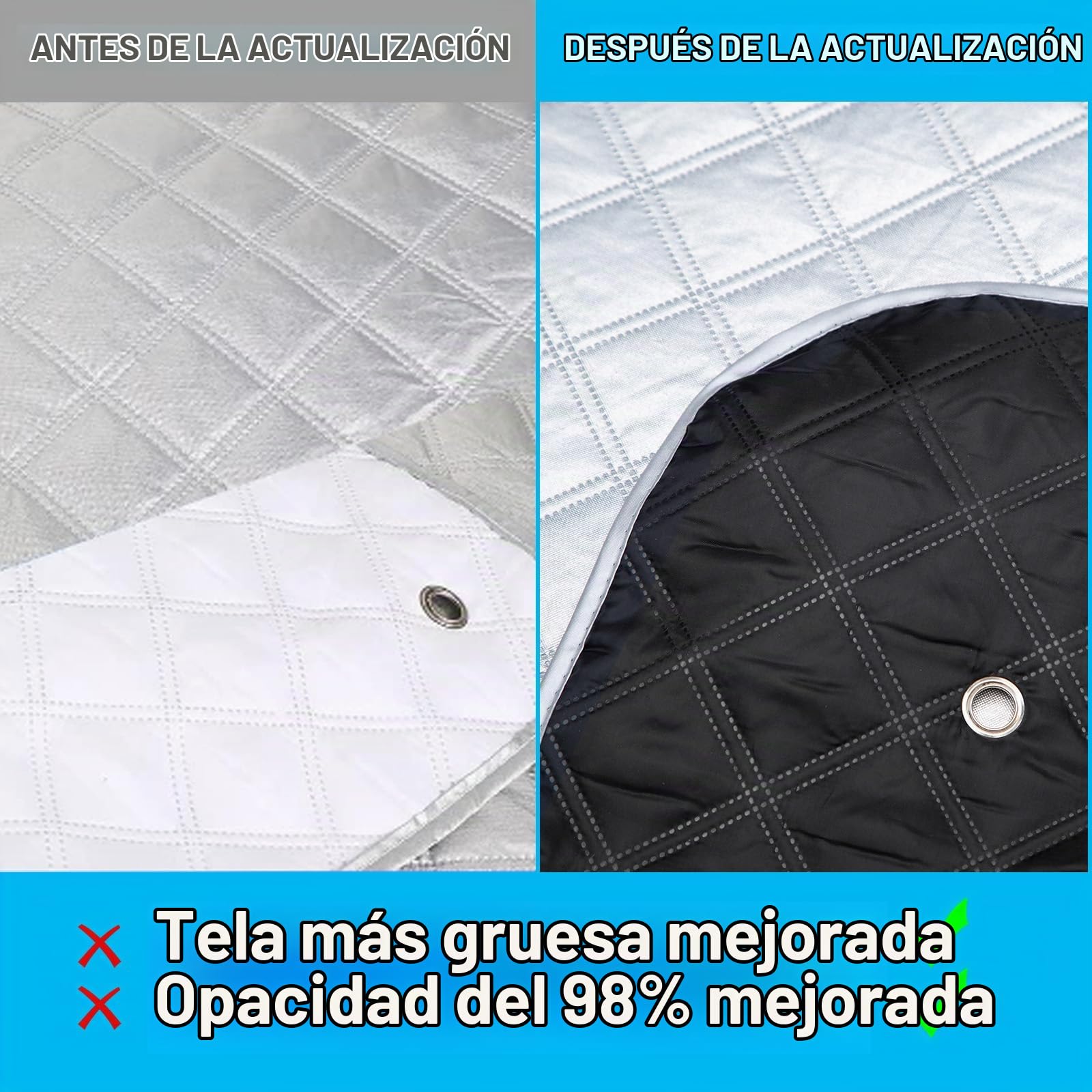 Parasoles termicos para Furgonetas Fiat Ducato 3Piezas Protector Parabrisas