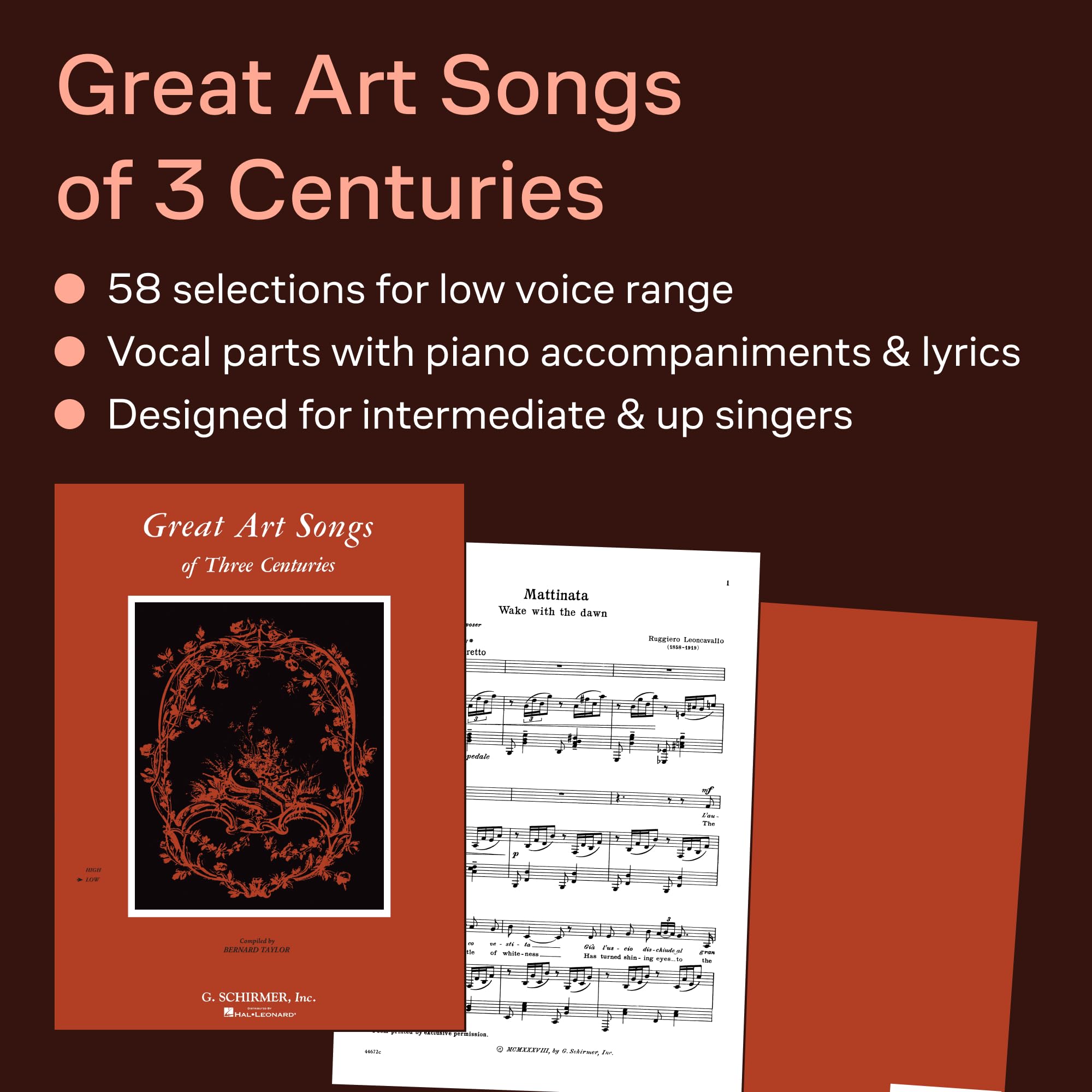 Great Art Songs of Three Centuries: Low Voice