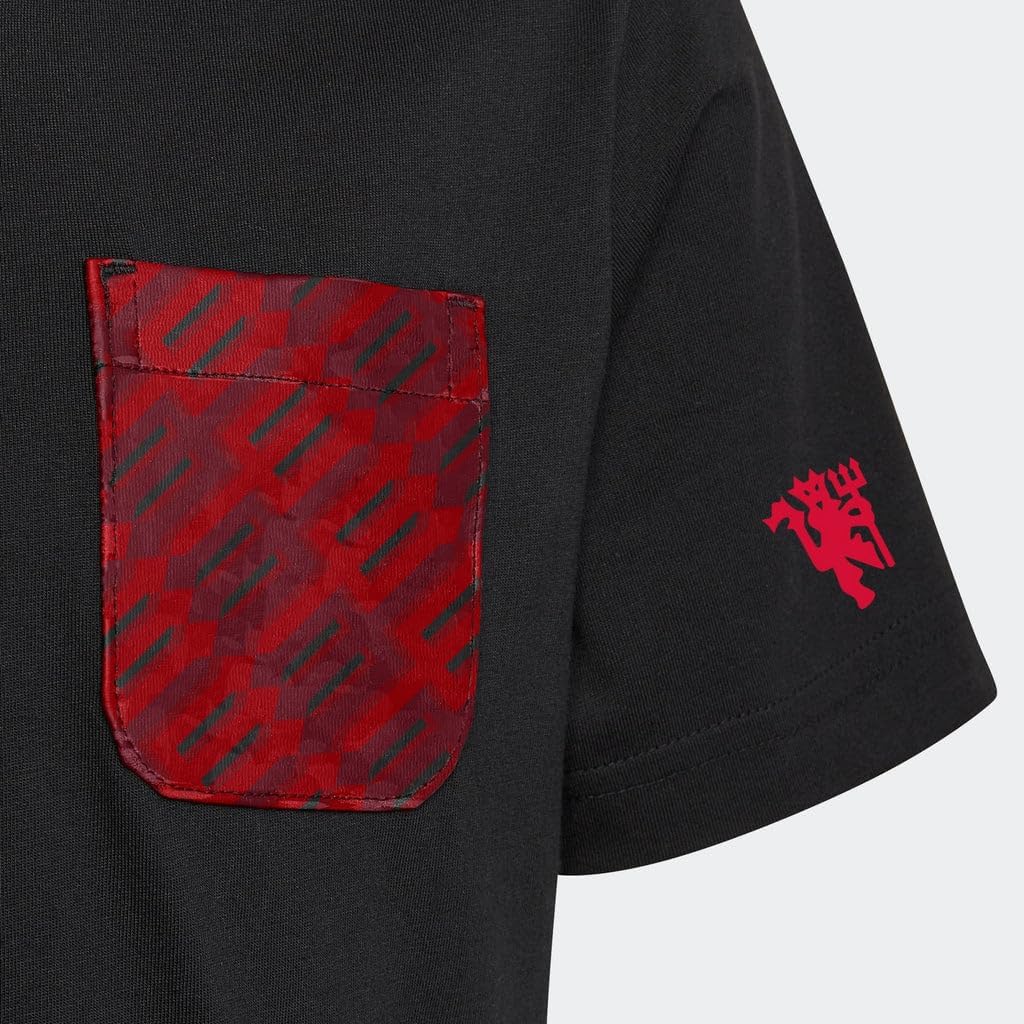 adidas Boys Manchester United Soccer - MUFC Graphic T-Shirt, Black