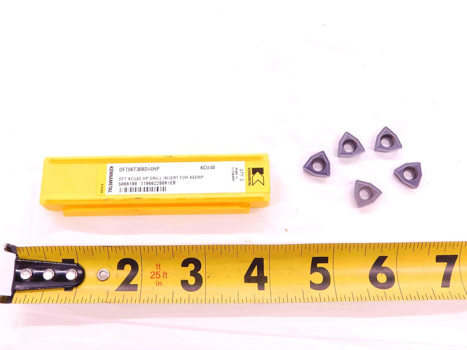 5pcs New KENNAMETAL DFT06T308D44HP KCU40 TiN & TiAlN Carbide Drilling Inserts - EA1211BL5