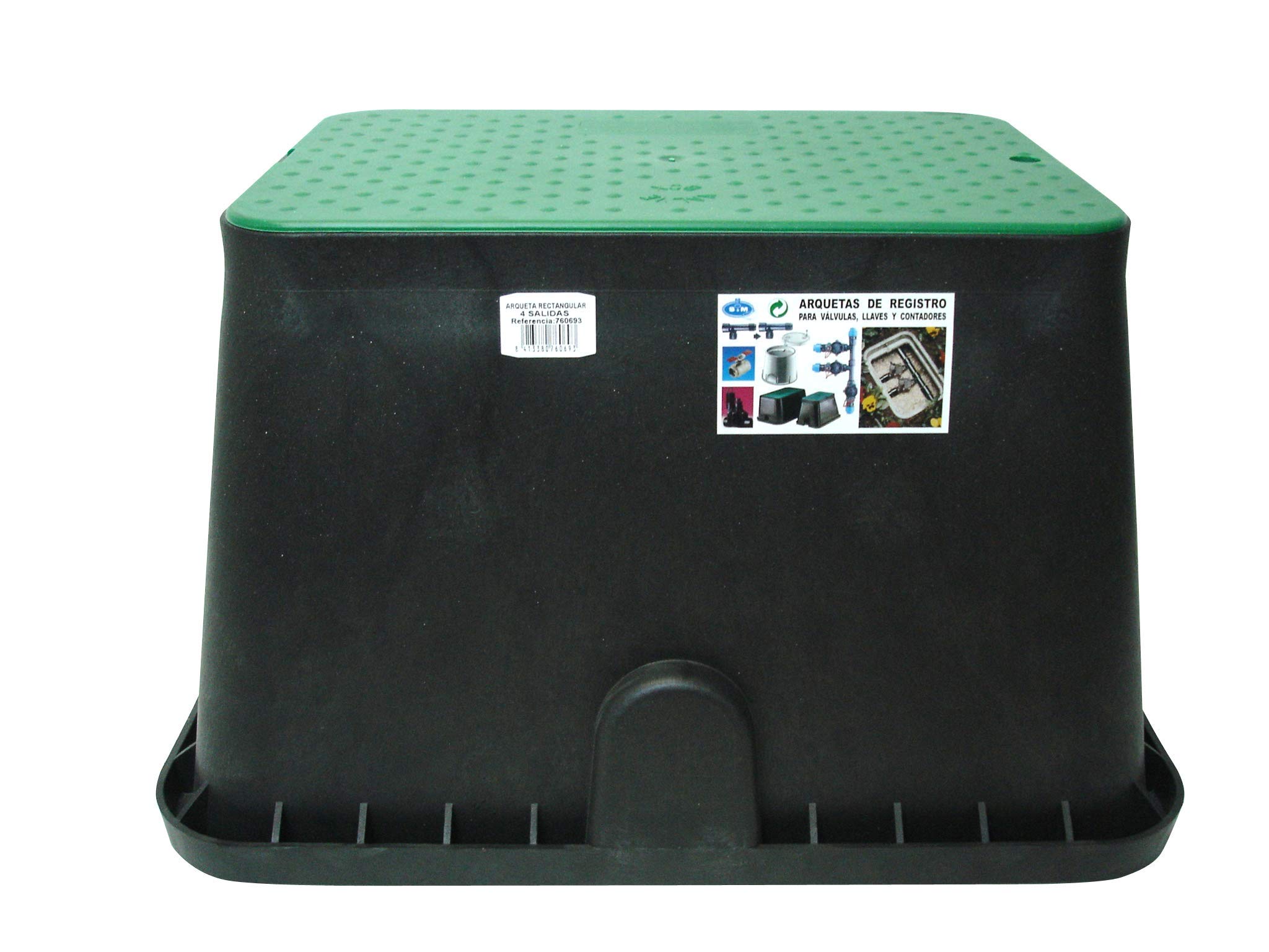 Armoire rectangulaire S&M 760693 Noir et Vert à 4 sorties pour dérivation
