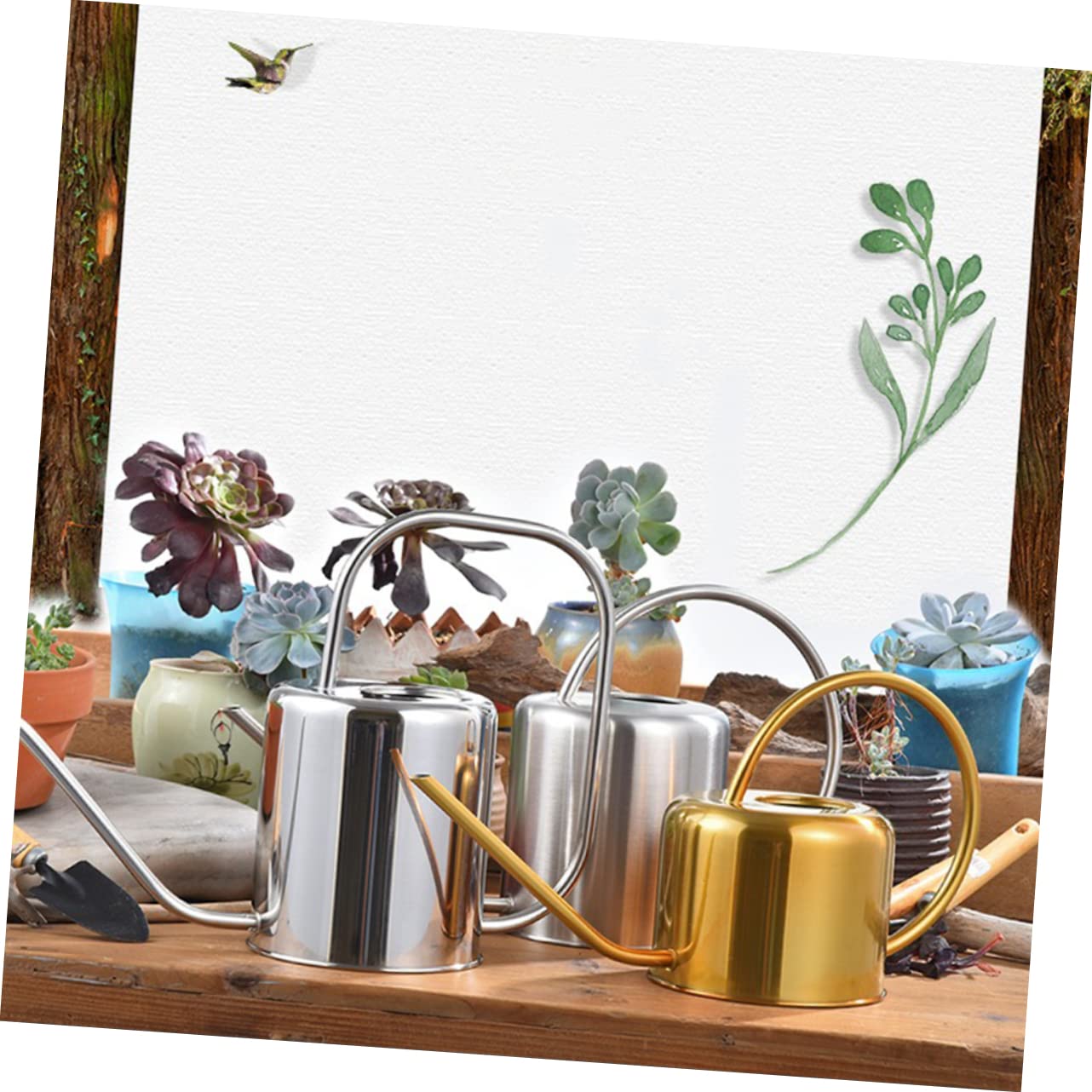 POPETPOP 1pezzi Annaffiatoio Inossidabile Beccuccio Per Piante e Giardinaggio Strumento Vintage Per Irrigazione Ed Esterna