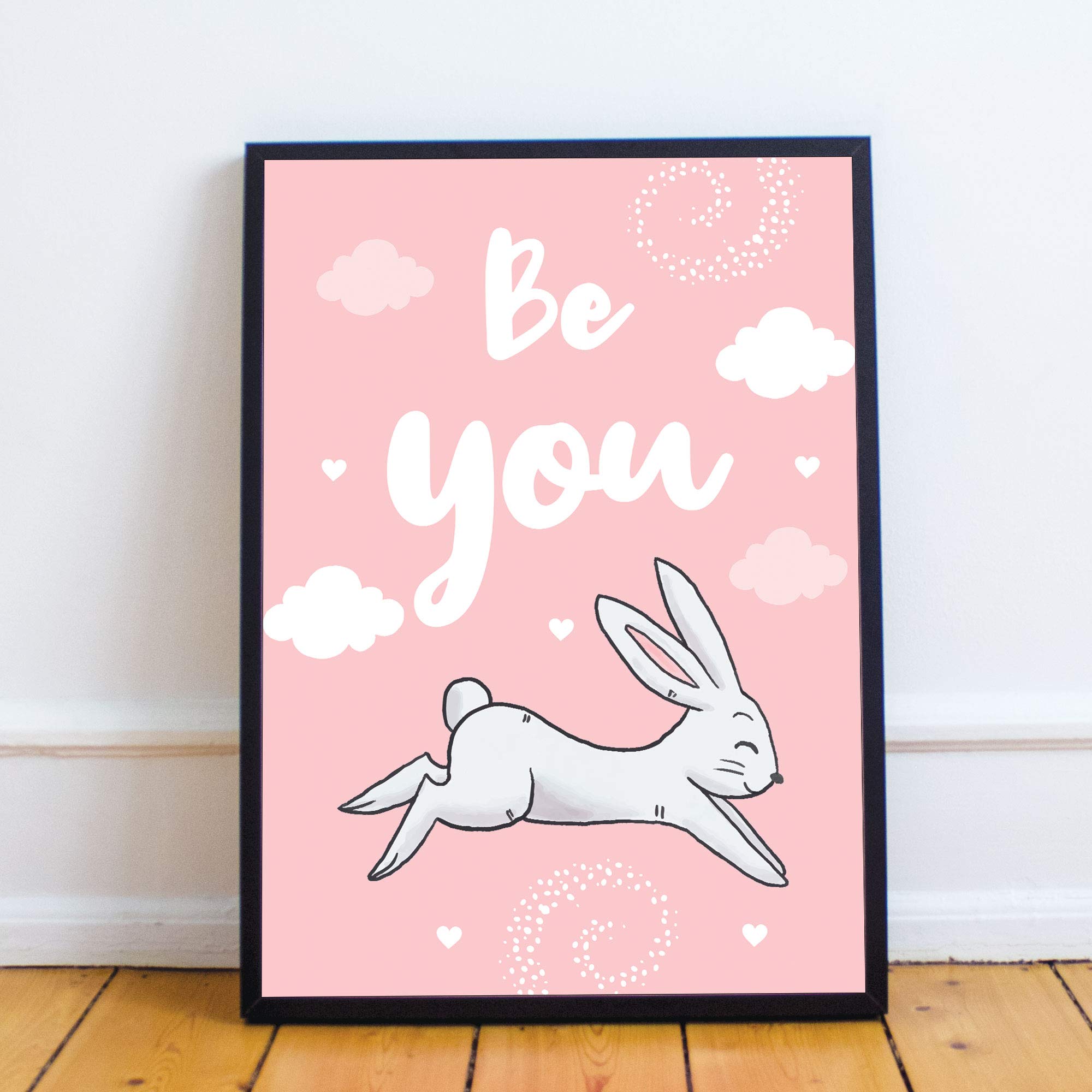 RED OCEAN Motivational Inspirational Print Be You Quote Wall Art Girls Bedroom Nursery Decoration Keepsake