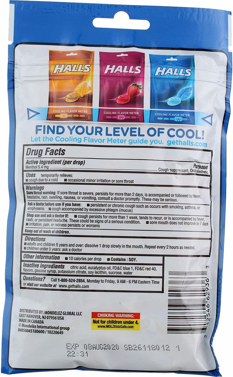 Halls Mentho-Lyptus Drops - 30 ct, Pack of 6