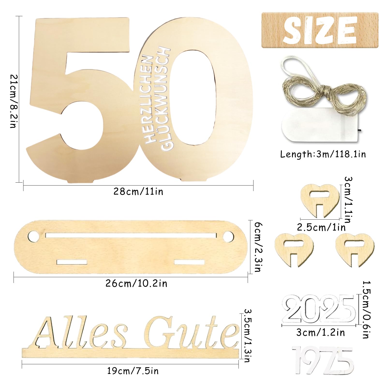 Livre D'or 40 Ans 1 Ensemble, Centre De Table En Bois Pour 18e, 30e, 40e, 50e, 60e Anniversaire - Cadeaux D'anniversaire En Argent Avec Guirlande Lumineuse LED Et Panneau (* Pile