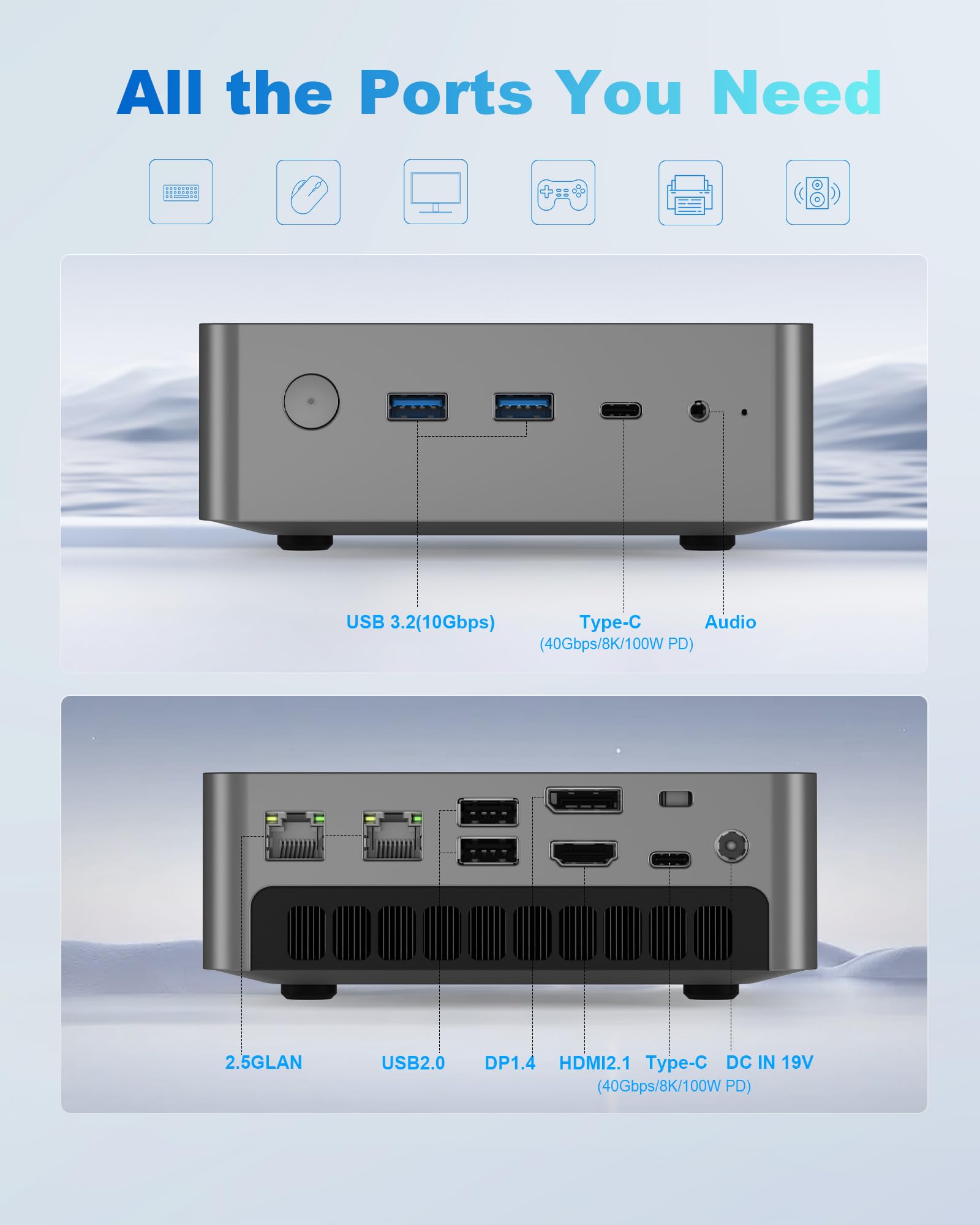 Amazon.com: Getorli Mini PC Ryzen 7 8745HS (8C/16T, up to 4.9GHz