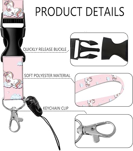 Miniatura 3 de Portatarjetas con cordón, portatarjetas de identificación a la moda con cordones retráctiles, clip de fibra suave de metal, hebilla resistente para