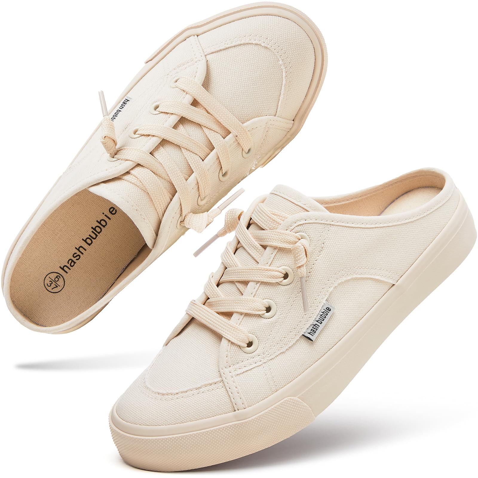 Women's Mules Comfortable Slip on Sneakers Tennis Shoes Summer Backless Canvas Shoes Close Toed Sandals-image-24