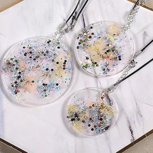 Miniatura 6 de 4 moldes redondos de resina de cavidad profunda, moldes epoxi para posavasos de silicona, molde de fundición grande para campanillas de viento,