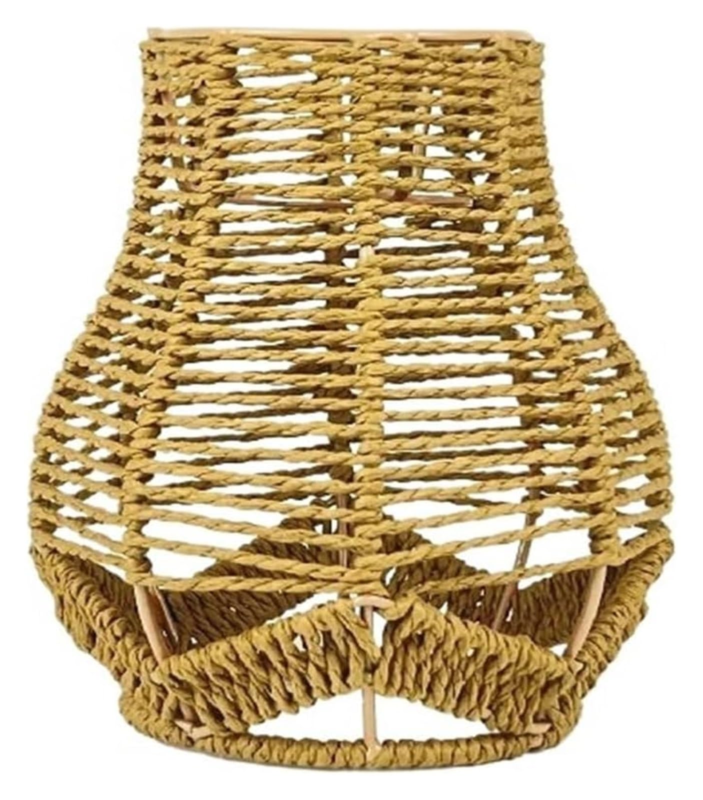 Lampshade， Geometric Shade Light Hanging Cover Handwoven Lampshade Fixture Bedroom ﻿(13)