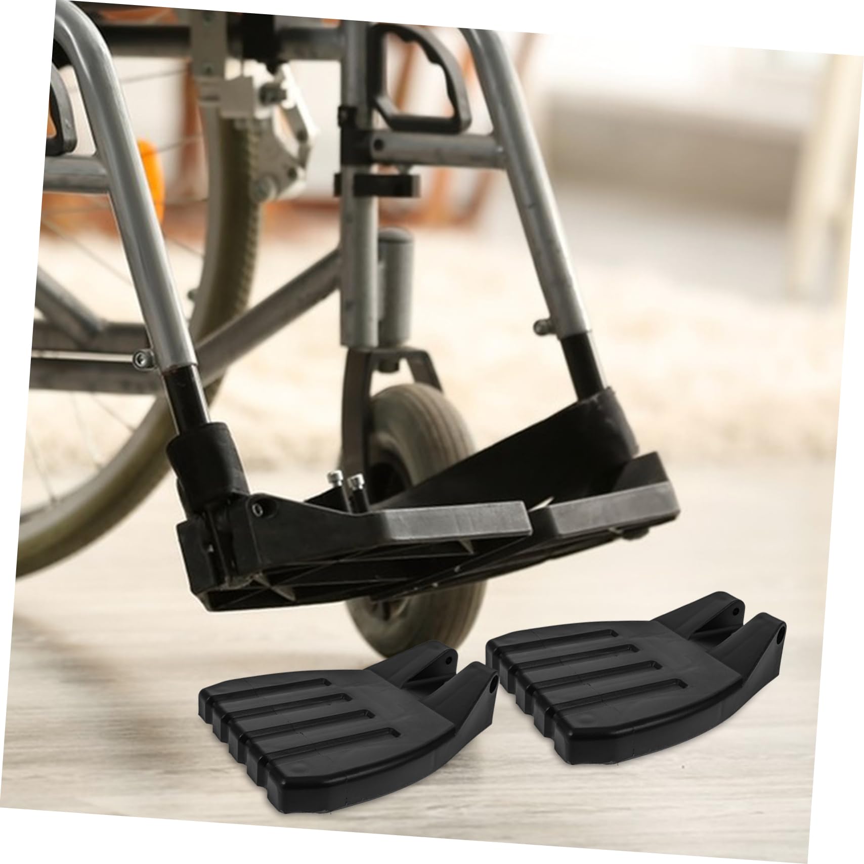 Healvian 8piezas Reposapiés De Rueda Para Sillas De Ruedas De Repuestos Estables y Seguros Para Discapacitados Pedales Portátiles y Ligeros Accesorios Confiables Para Mayor Comodidad