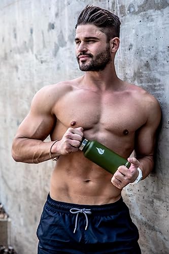 Miniatura 5 de HYDRO CELL - Botella de agua de acero inoxidable con popote y tapa estándar (940, 710, 590, 470 ml), mantiene los líquidos calientes o fríos con