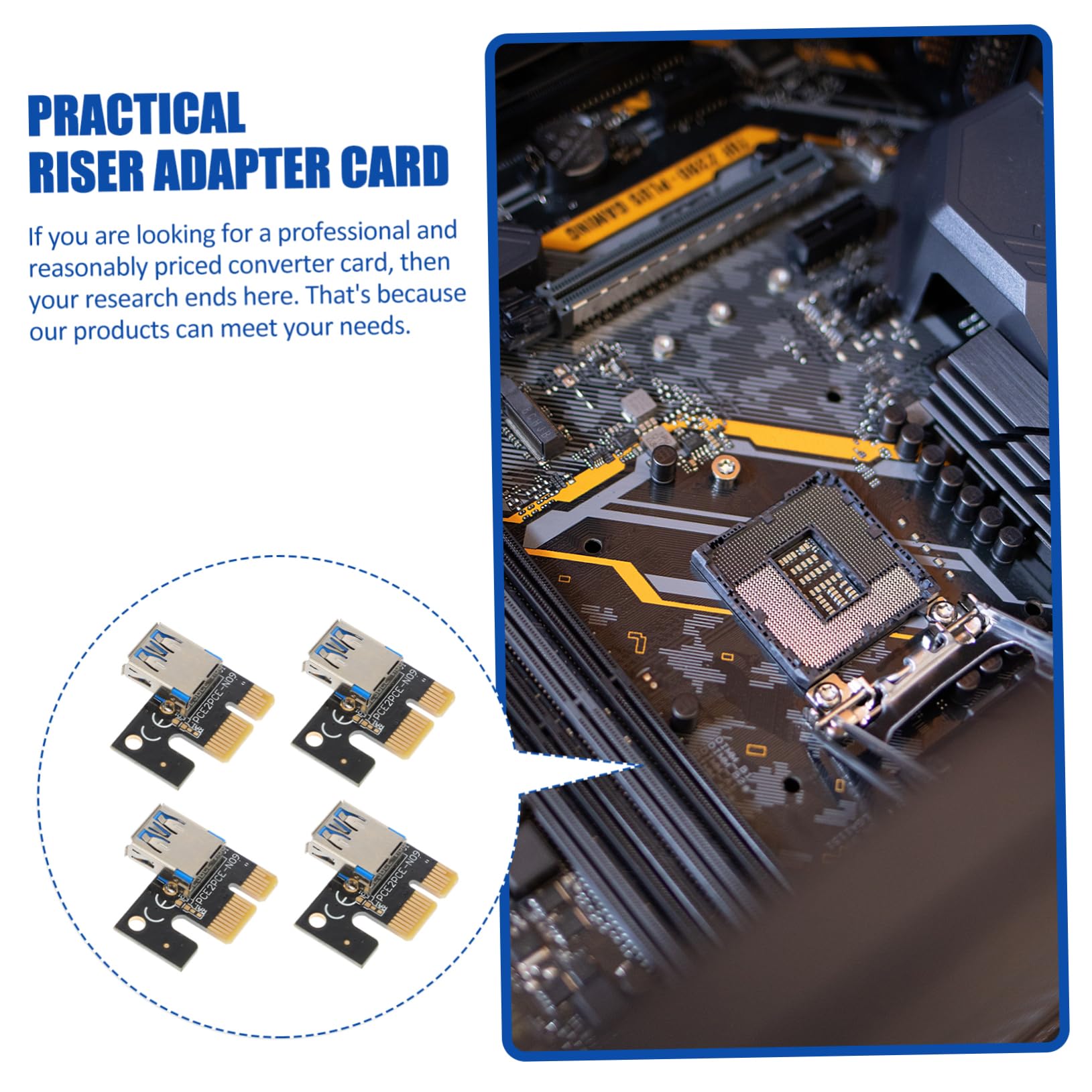 Angoily Pci USB Card Extender Riser Adapter Pcie 1x to 16x Converters Computer Parts