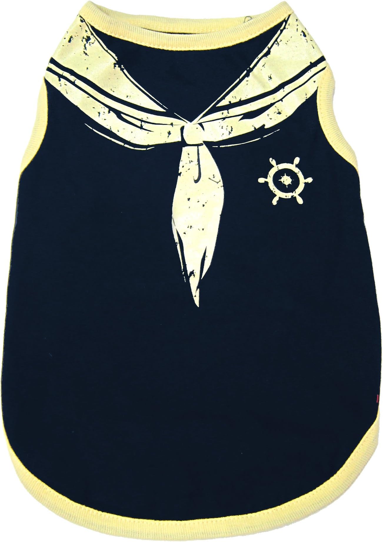 Happy Puppy Blue Sailor Tank Dog Top, Medium