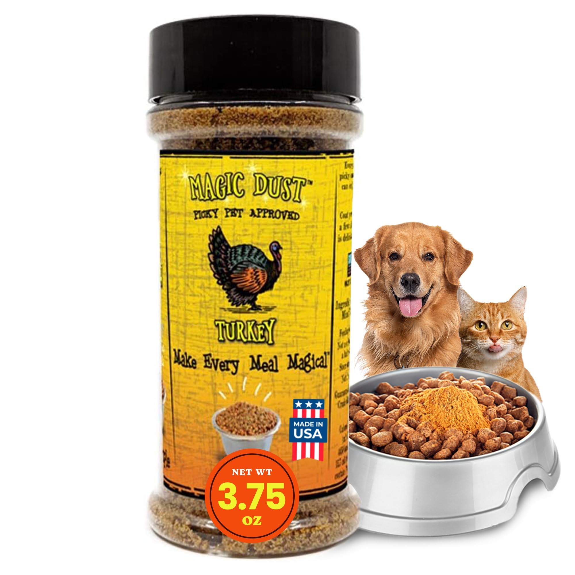 Wild Meadow Farms - Magic Dust Turkey Jerky Topper, Single Protein Pet Food Topper for Dogs and Cats, Enhance Flavor & Elevate Mealtime Excitement for