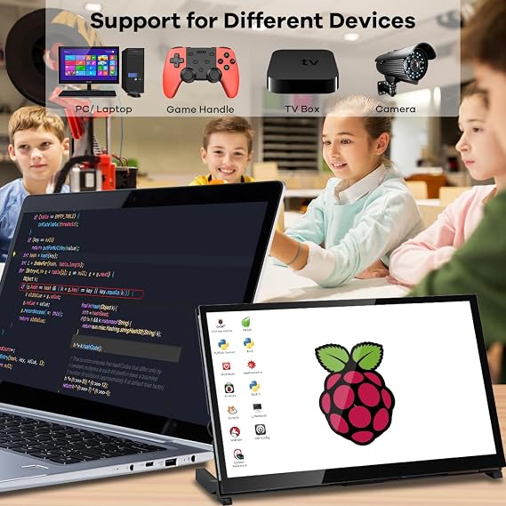 lafvin 10.1 inch ips lcd touch screen display panel 1024 x 600 capacitive screen hdmi monitor for raspberry pi jetson nano bb black windows 10 8 7