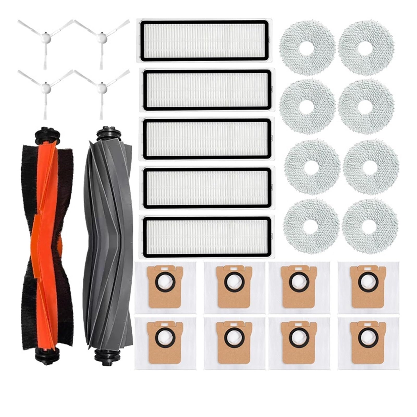 Kompatybilny z odkurzaczem Xiaomi Robot Vacuum X20 + / X20 Plus Worek na kurz Mop Akcesoria Główna szczotka boczna Filtr Zamiennik Części Acement(Army green)