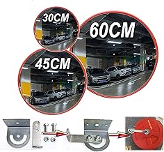 Convex Security Mirror, 60cm Diameter, Dead Angle, Unbreakable Safety Mirror for Road Safety, Garages, Driveways, Shop Surveillance with Wall Bracket, Viewing Distance