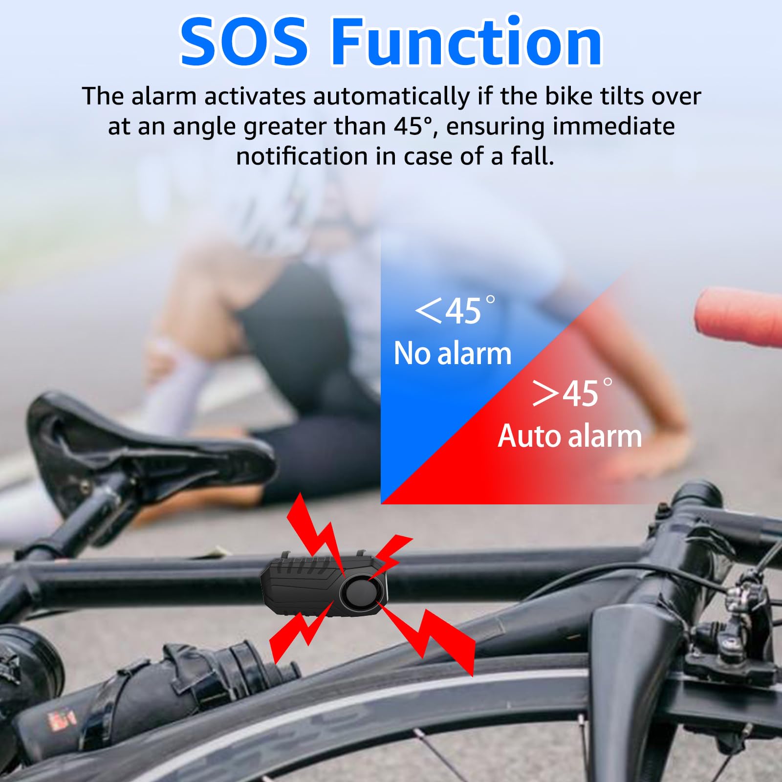 NineLeaf Alarmanlage Fahrrad, Drahtlose Motorrad Fahrrad Alarm, Diebstahlsicherung Alarm Mit Fernbedienung, IP65 Wasserdicht, 113 dB Super Laut, SOS-Funktion, Lautstärkeregelung einstellbar,2PK