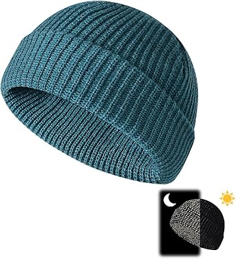 Reflective Beanie, 2026 New Reflective Beanie Hat,Unisex Winter Warm Knitted Hat for Night Walks