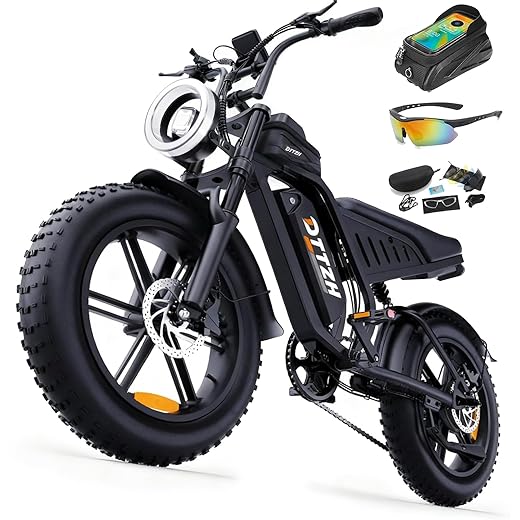 DTTZH F6/F6S/F6PRO Electric Bike for Adults with NFC & Password Unlock, 4000/2000/1500W, 50/40/33MPH, 60V 30Ah, 48V 15/25Ah E-Bike, 100-60 Miles Electric Motorcycle, 20" Fat Tire Electric Dirt Bike