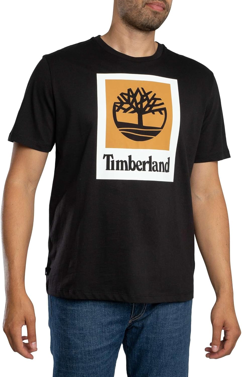 Timberland Mens Square Stack Logo Short Sleeve T-Shirt - Image 2