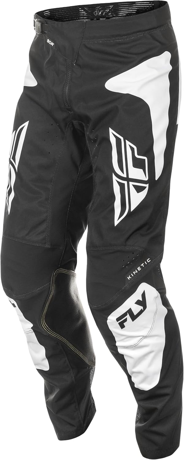 Fly Racing Men's Kinetic Sym Pants (Black/White, US 30)