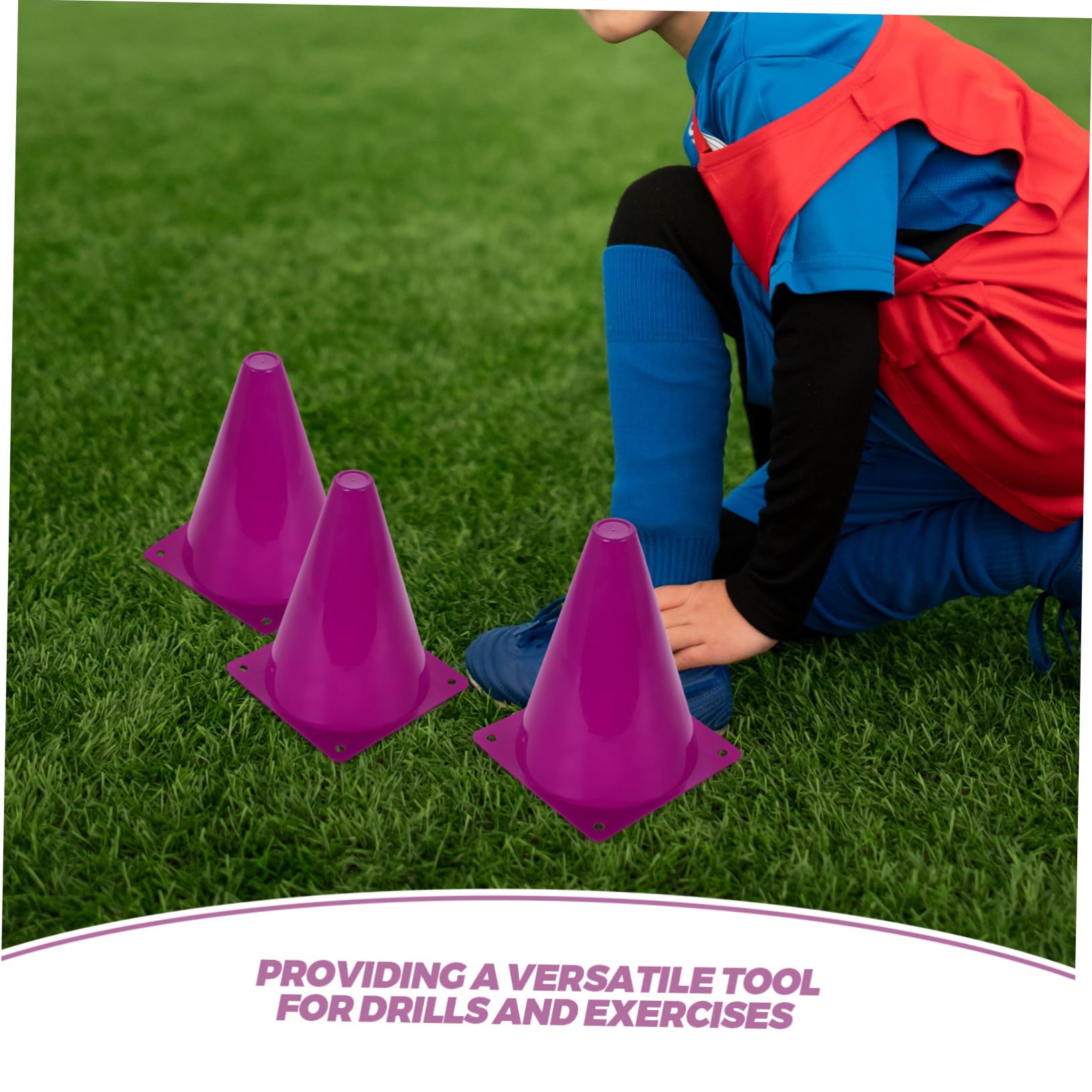 Gatuida 40piezas Conos Marcadores de Entrenamiento Conos de Fútbol para Ejercicios Plástico Agilidad Marcador de Campo Interiores y Exteriores