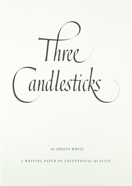 Three Candlesticks A4 Writing Pad, 40 Sheets, White