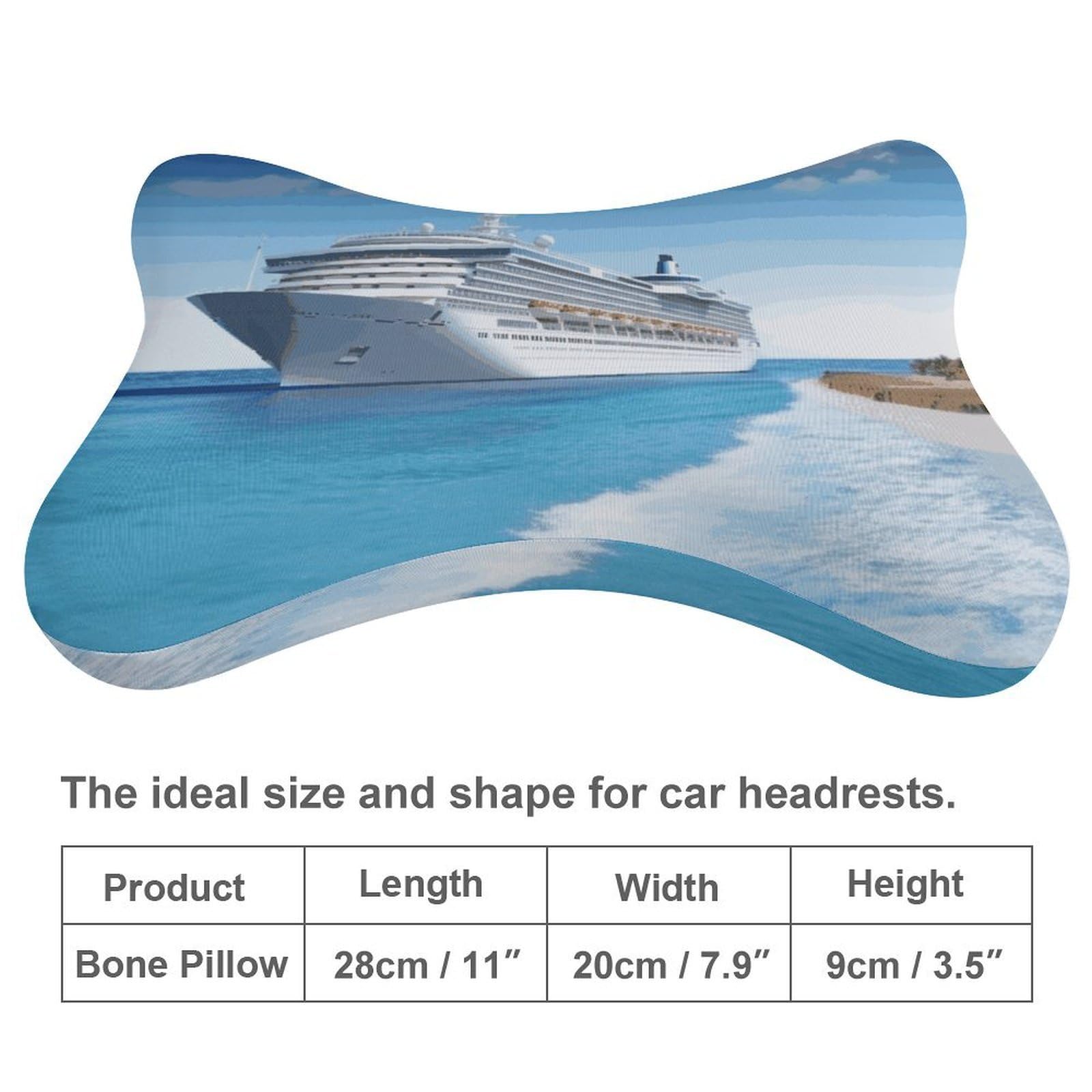 Cuscino per nave da crociera sul mare, cuscino in memory foam, fornisce supporto per il collo, cuscini per auto da viaggio per sedili auto e uffici domestici.