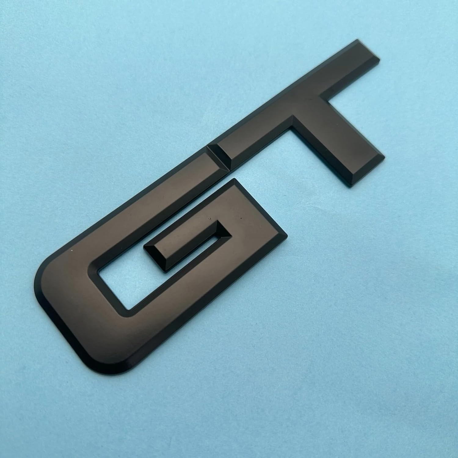 Matte Black GT Trunk Emblem Compatible with 2015–2023 Mustang GT (S550) – Metal Rear Decklid Badge, Blacked Out GT Logo, Easy Install