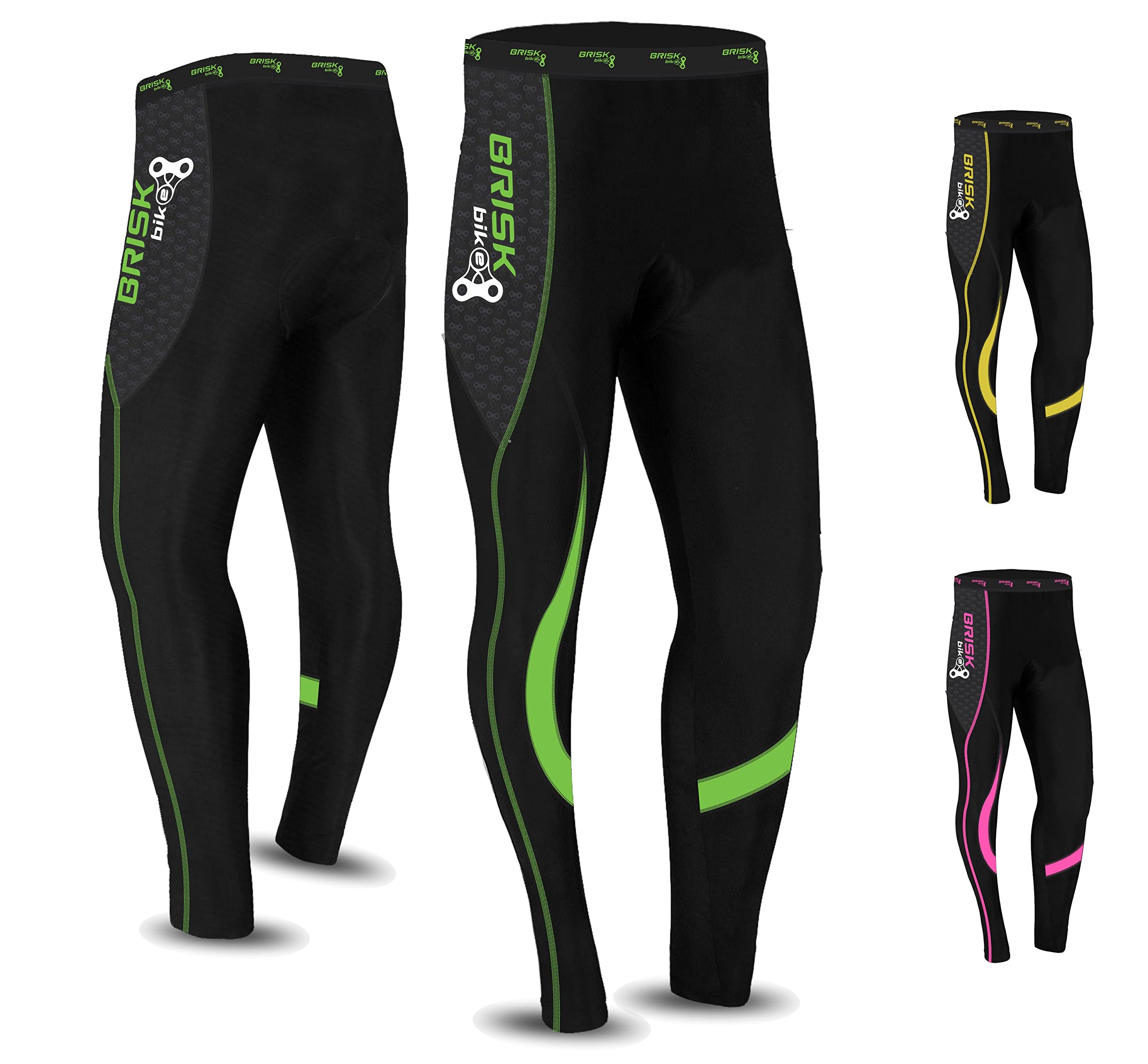 Brisk BikeCycling Trousers Women Padded Cycling Trousers with Cool Gel Padding Inside Cycling Tights Breathable and Lightweight Cycling Pants