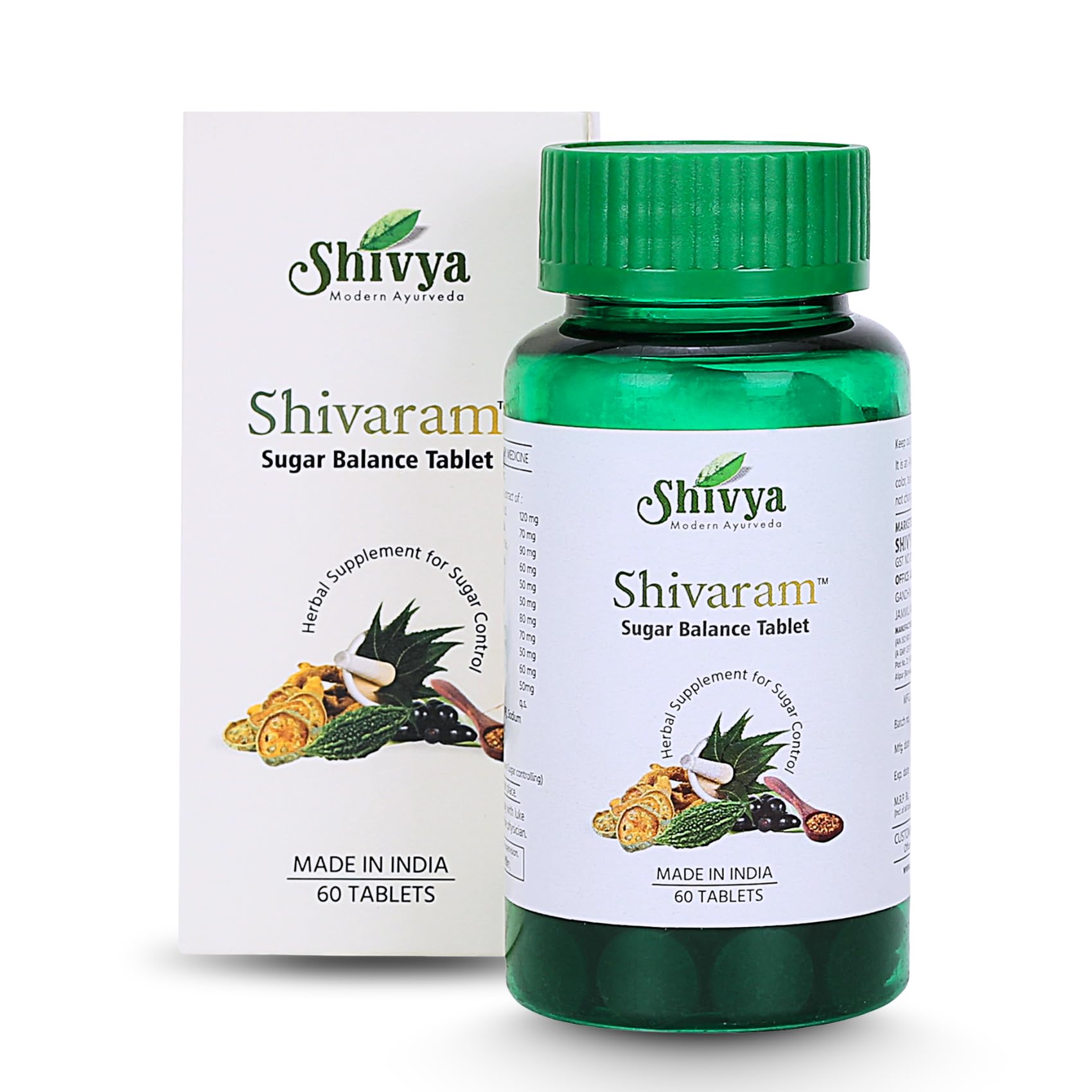 Shivya Modern Ayurveda | Shivram Sugar Balance | Herbal Supplement For Sugar Control, 60 Tablets-image-0