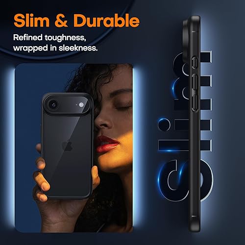 Miniatura 655 de TAURI Funda 3 en 1 para iPhone 13 Pro, [no amarilla] con 2 protectores de pantalla, funda delgada a prueba de golpes para iPhone 13 Pro, color negro