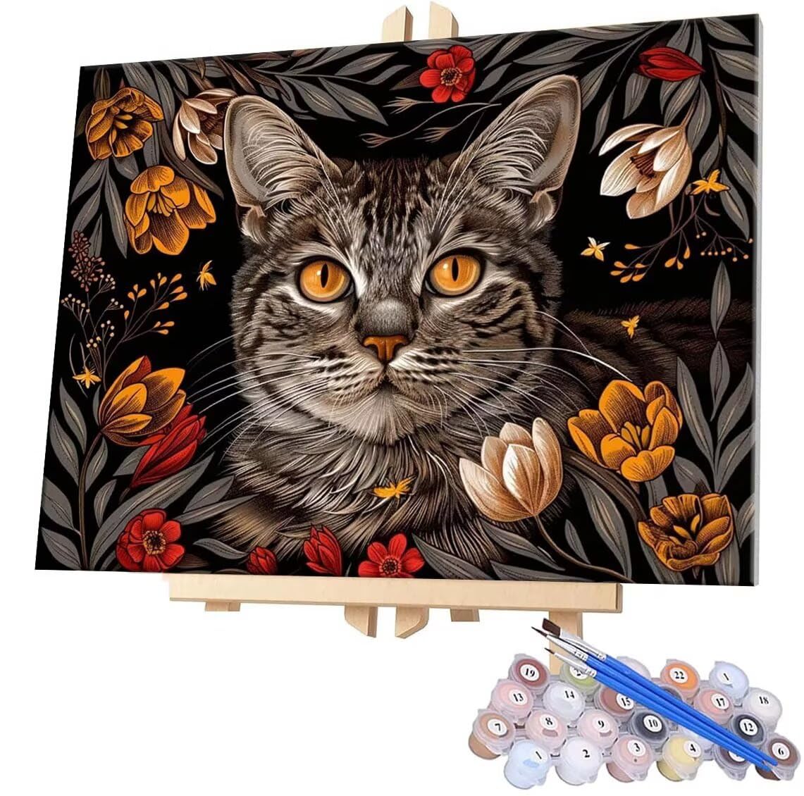 luckyarina Peinture par numéros - Pour enfants à partir de 5, 6, 7, 8, 9, 10 ans - Peinture par numéros - Peinture par numéros - Peinture par numéros - Peinture à l'huile - Pour débutants - Cadeau