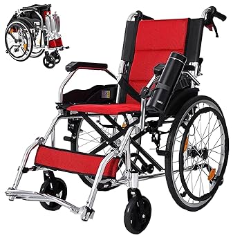 LangTu 介助用車椅子 オレンジ 100kg耐荷重 LangTu 介助用車椅子 オレンジ 100kg耐荷重