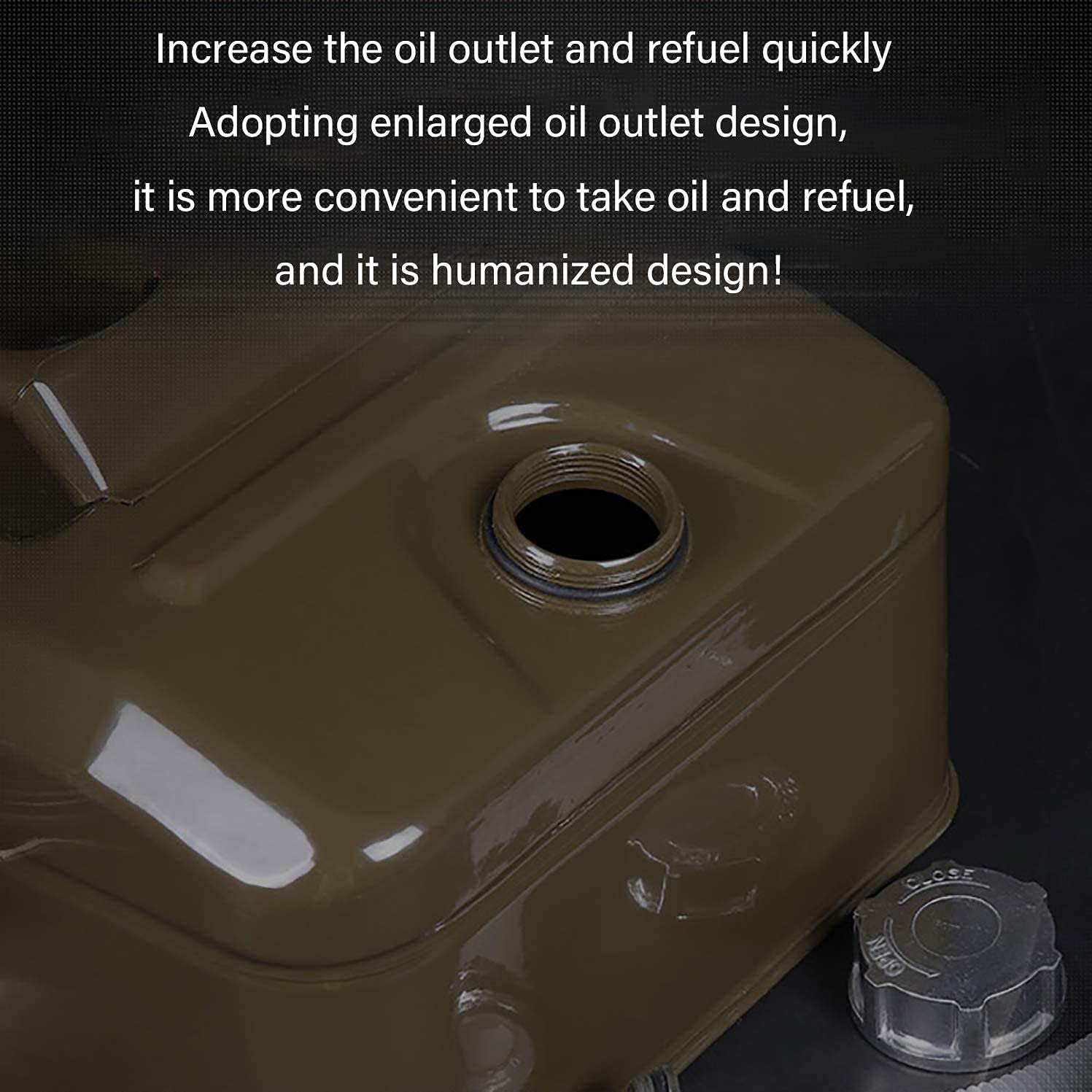 Bidón de Metal para Bidón de Gasolina y Diésel - Espesor del Cuerpo de Metal de 0,8 mm, Contenedor de Bidones de Gasolina con Tubo para Combustible Gasolina Diesel (Verde-20L)