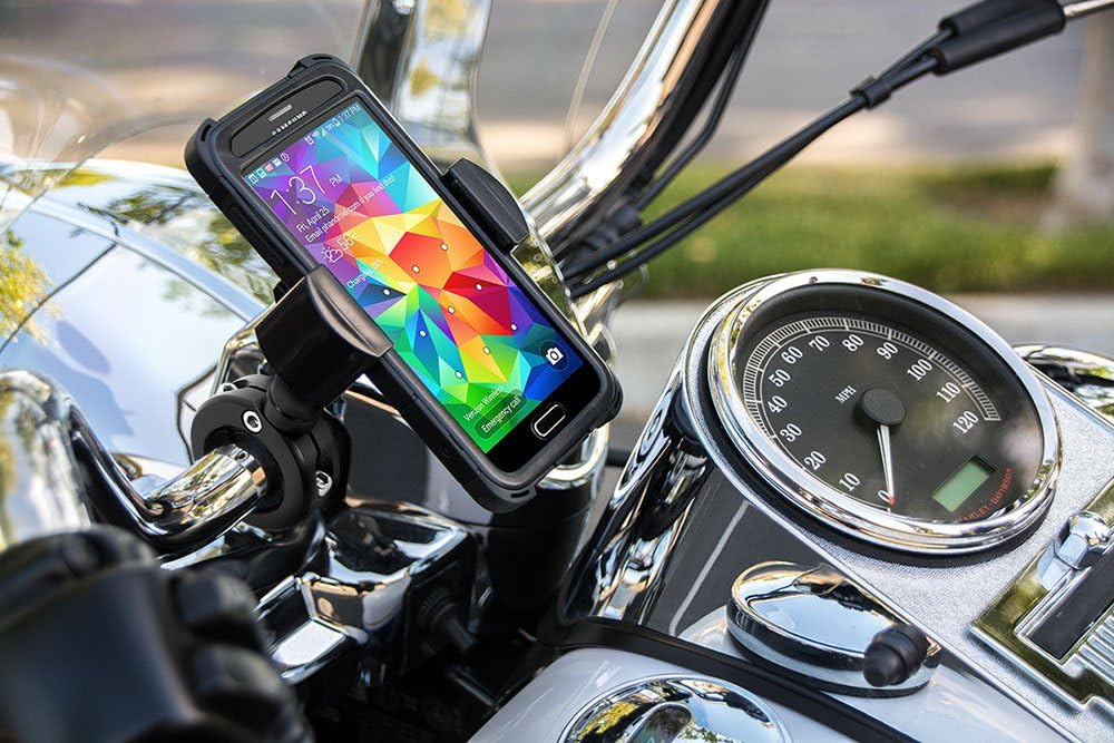 ARKON Mounts RoadVise Motorcycle Phone Mount for iPhone X 8 7 6S Plus iPhone 8 7 6S Galaxy S8 S7 Note 8 (RVMC2B)