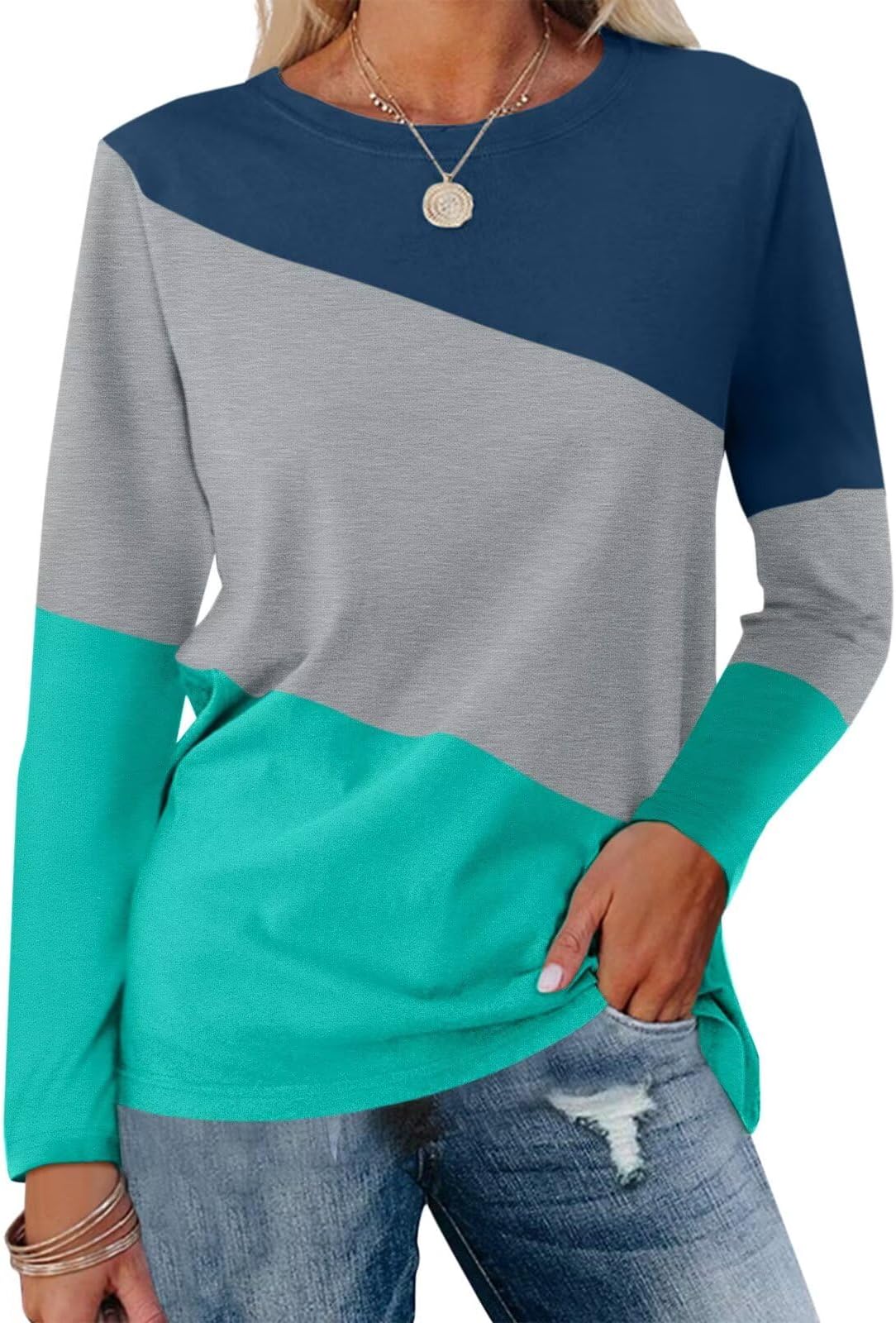 ORANDESIGNE Women's Classic Tunic Shirt