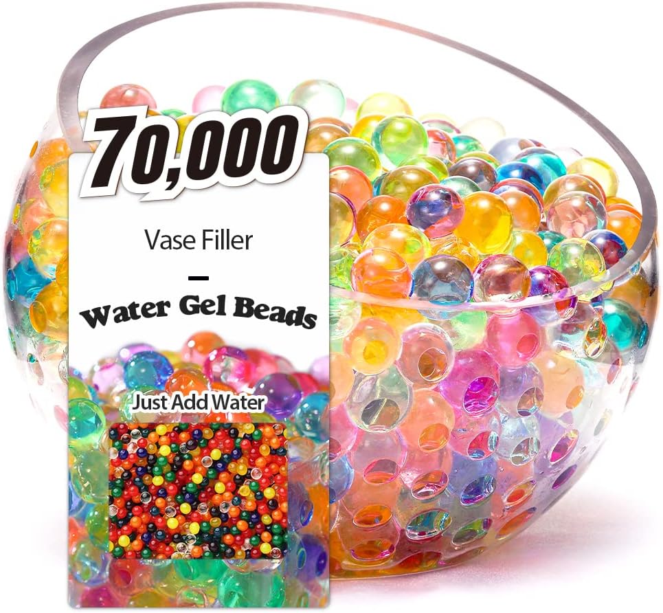 NOTCHIS 70,000 Water Gel Beads for Vases, Mix Color Gel Water Pearls