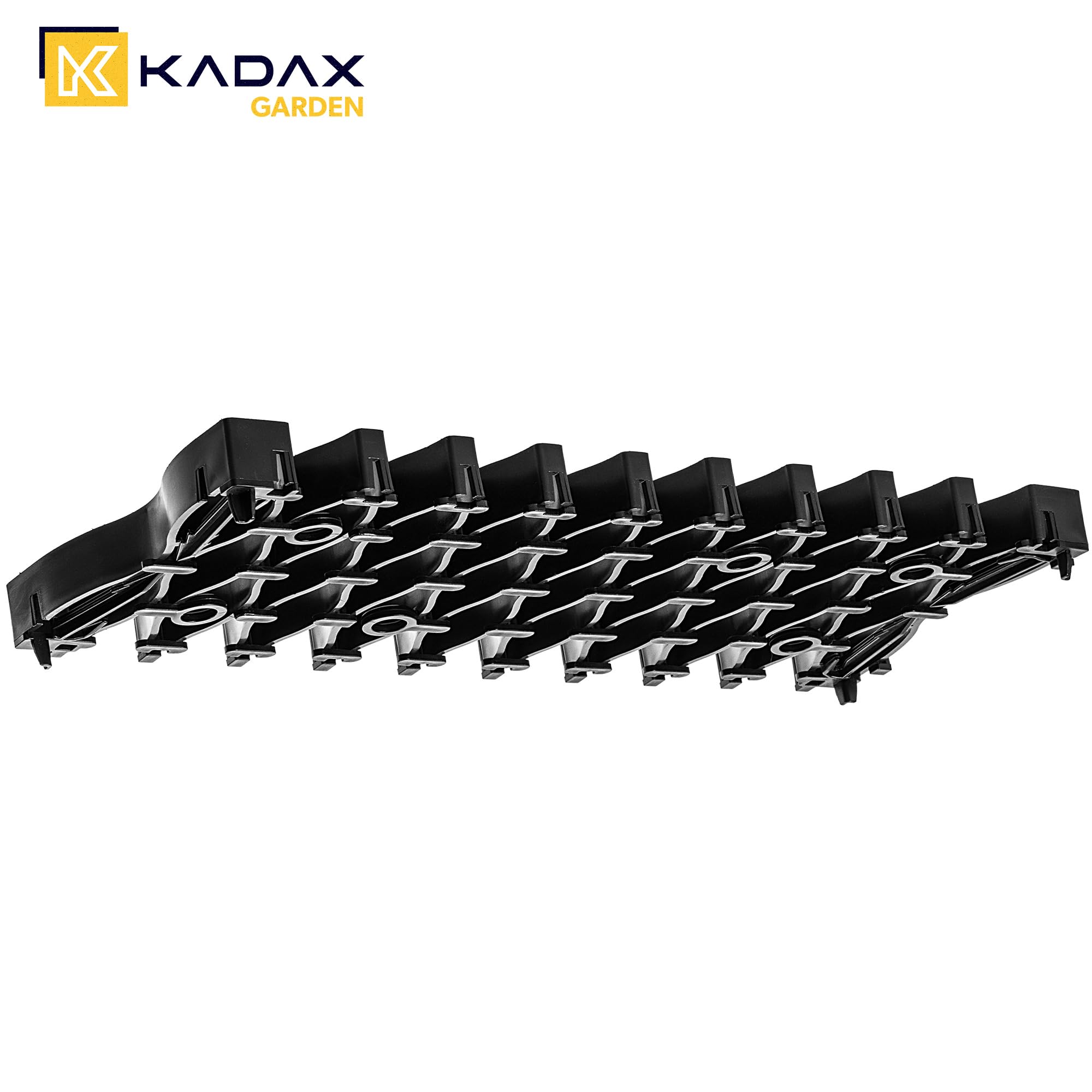 KADAX 20 griglie di protezione per prato per robot tosaerba, 47 x 20 cm, griglia per prato, protezione dai danni causati da robot tosaerba, piastre in plastica (nero)
