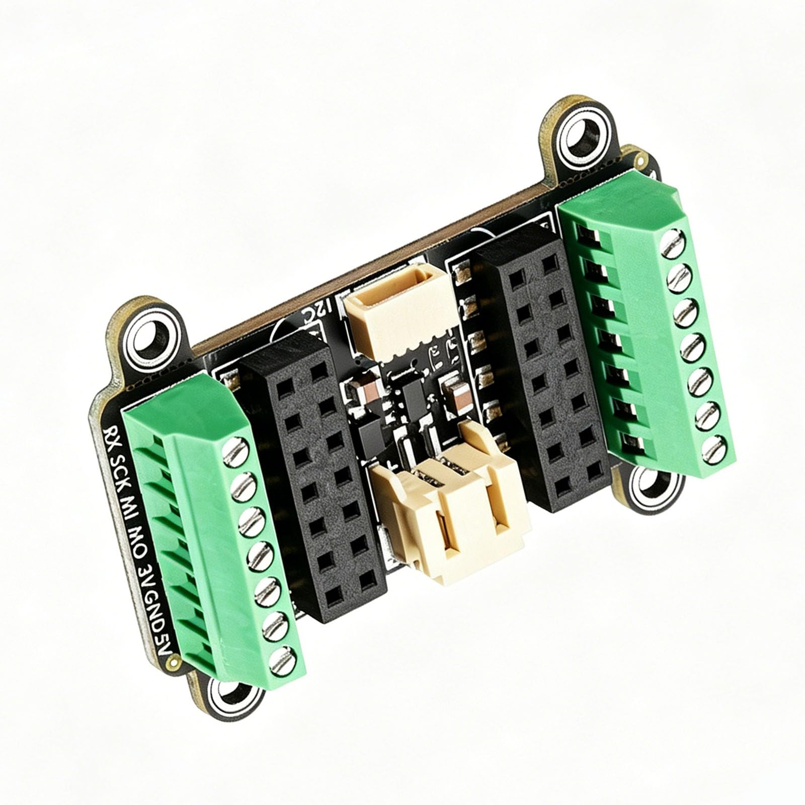Scheda espansione PCB compatta Compatibile con QT PY e Seeed XIAO, Accesso terminale a Vite con Prese Header, Accesso aggiuntivo I2C e Fori Montaggio per Lavoro Sviluppo Modulo Alternativo