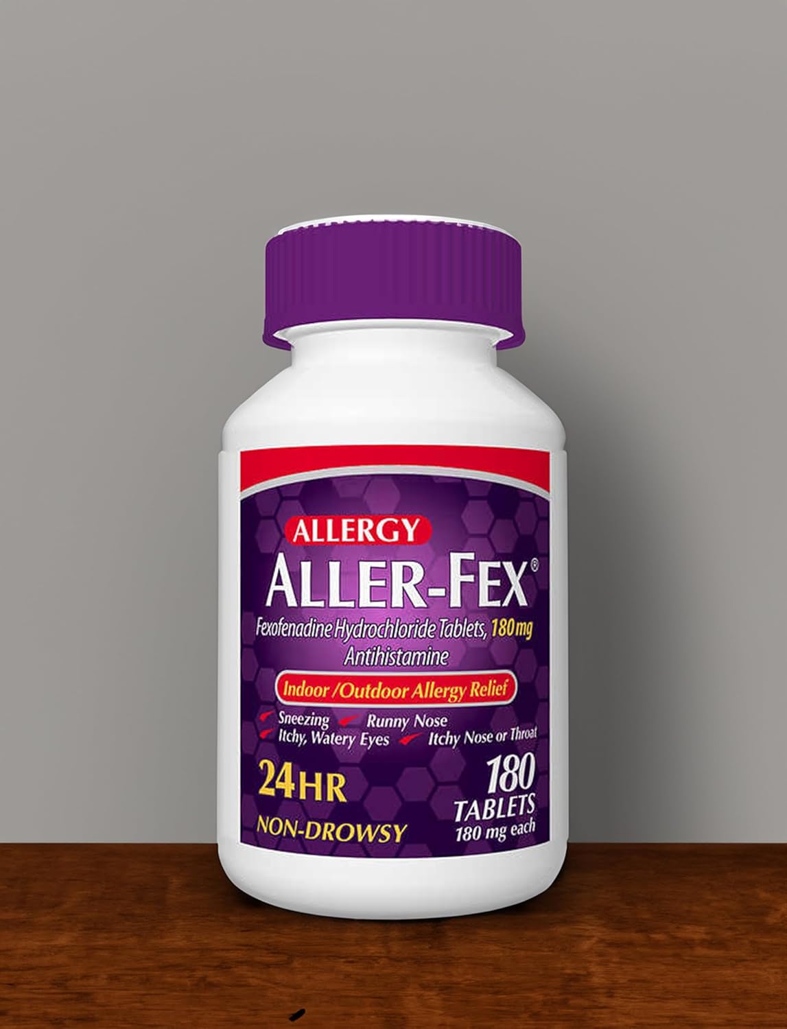 BLUE RIBBON KS Allergy Aller-FEX, 180 mg, 180 Tablets (Pack of 1), Pink