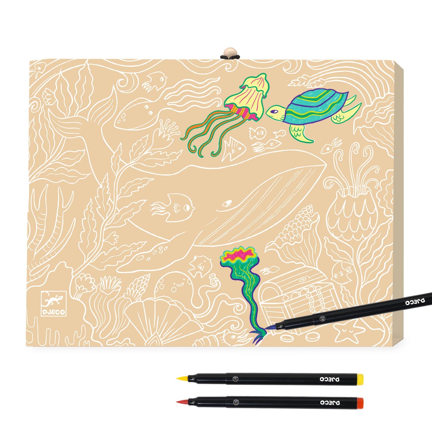 Coffret 20 Feutres Pinceaux DJECO – Double Pointe, Lavable, Dès 6 Ans