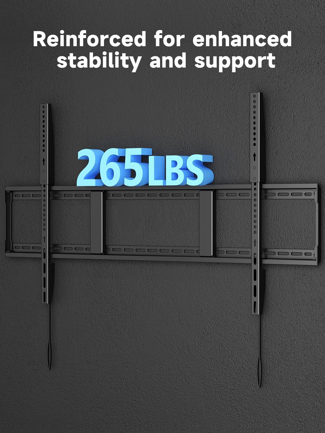Suptek Heavy Duty Fixed TV Wall Mount for 60-120" TVs – 265Lbs, Fits 3 Studs of 16" and 2 Studs of 18" or 24", VESA 1100x600mm, Low Profile for LED/OLED/LCD, MF11