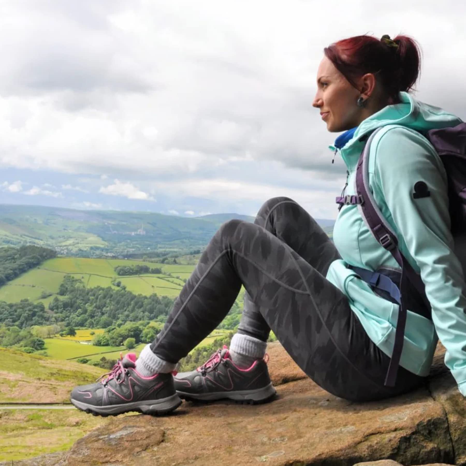 riemot Scarpe da Trekking Donna Impermeabili Leggere Traspiranti con Suola Antiscivolo per Escursionismo Montagna, Camminate Outdoor e attività Sportive