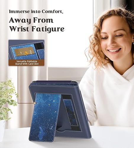 Miniatura 3 de MoKo Funda para Kindle de 6 pulgadas (11 generación, versión 20242022)(108 generación, 20192016), carcasa de poliuretano ultraligera con encendido y