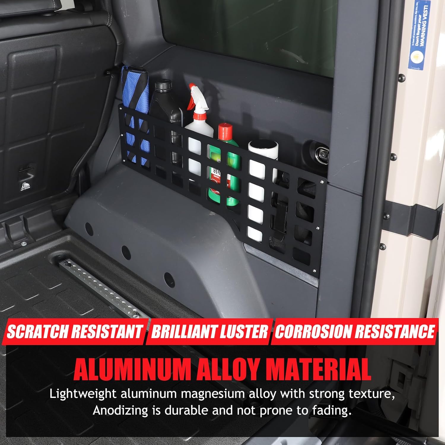 Car Trunk Storage Panel Compatible with Ineos Grenadier 2020-2025 Retrofit of The Storage Bracket on The Side of The Trunk Trunk Side Fence Storage Tray Bracket Expansion Accessories (Right)