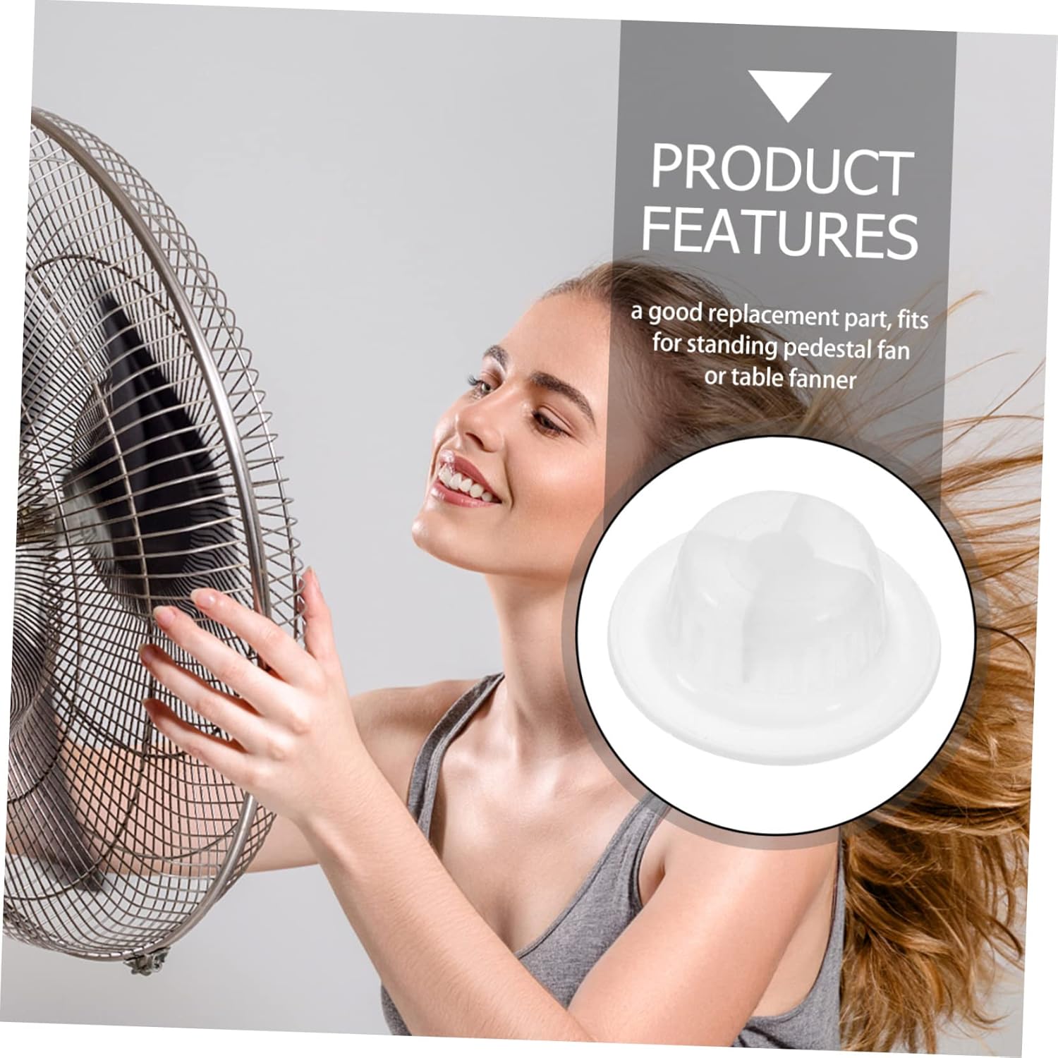 Homoyoyo 100pcs Plastic Fan Nut Cover for Electric Fan Blades Replacement for Quiet Easy to Install Fit Prolongs Life