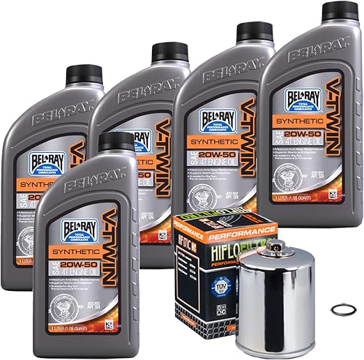 Bel-Ray Synthetic Engine Oil Change Kit Fits Harley-Davidson, 2017-Up M8,